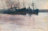 Raffaello Gambogi, Ships in the Leghorn harbour