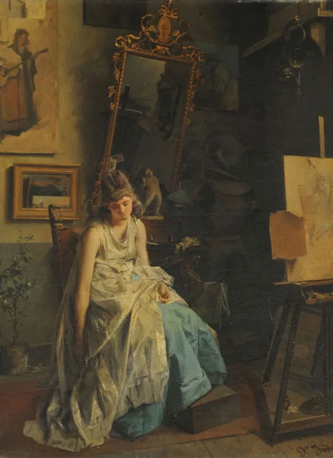 Domenico Induno, The model