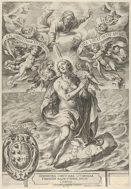 Cherubino Alberti, The Martyrdom of Saint Cristina di Bolsena with God the Father above