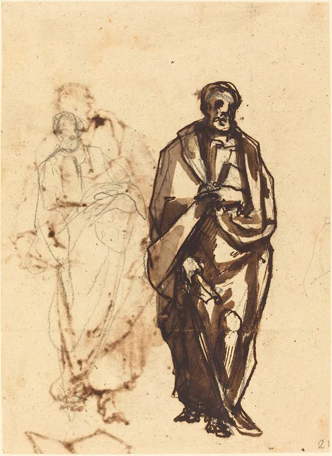 Cherubino Alberti, Draped Figure with a Staff
