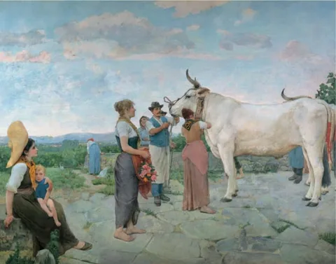 Egisto Ferroni, Adorning the ox