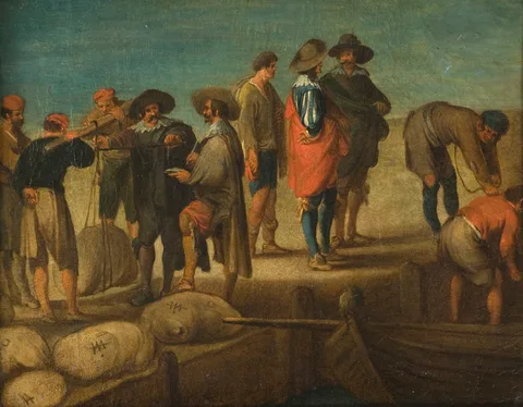 Cornelis de Wael, Harbour Scene
