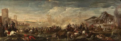Antonio Calza, Battle scene