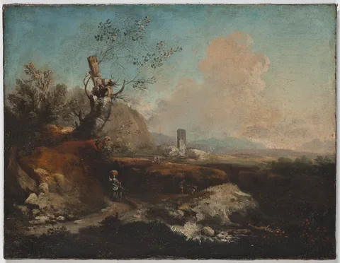 Alessio de Marchis, Landscape with a Tower