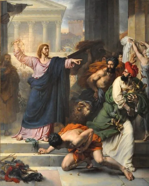 Antoine-Jean-Baptiste Thomas, Christ chasing the merchants of the temple
