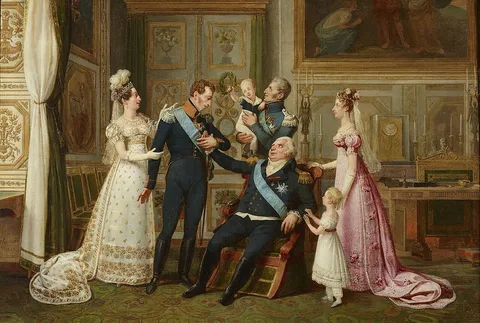 Antoine-Jean-Baptiste Thomas, Louis XVIII Receiving the Duke of Angoulême on His Return from the Spanish Campaign
