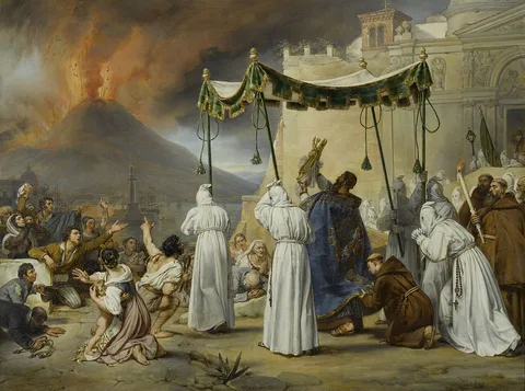Antoine-Jean-Baptiste Thomas, Procession of Saint Januarius During an Eruption of Vesuvius
