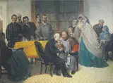 Sebastiano De Albertis, Giuseppe Garibaldi visiting Alessandro Manzoni on 15 March 1862