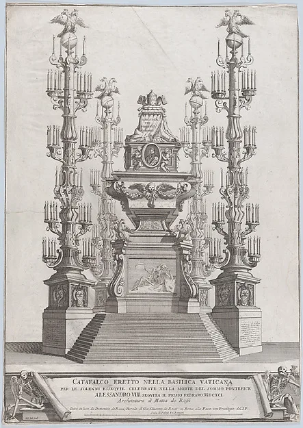 Alessandro Specchi, Catafalco Eretto Nella Basilica Vaticana ...per Alessandro VIII