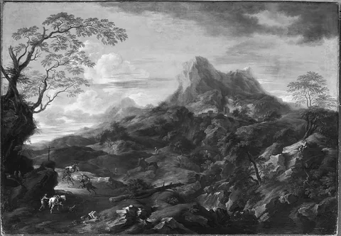 Pandolfo Reschi, Landscape with Horsemen on a Road