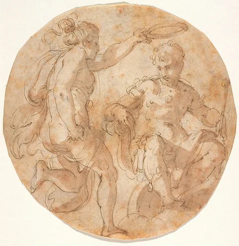Giorgio Vasari, Florentia crowning Cosimo I enthroned on clouds