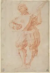 Matteo Rosselli, Man Playing a Lute [recto]