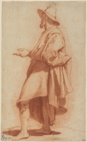 Matteo Rosselli, Standing Man Wearing a Cloak and Hat