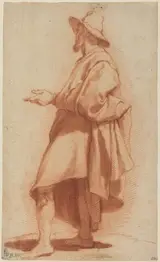 Matteo Rosselli, Standing Man Wearing a Cloak and Hat