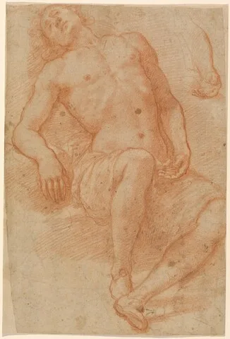 Matteo Rosselli, A Male Nude, Half Reclining