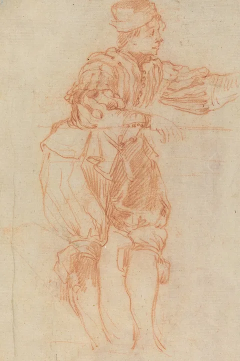 Matteo Rosselli, Man Leaning on a Rail [verso]