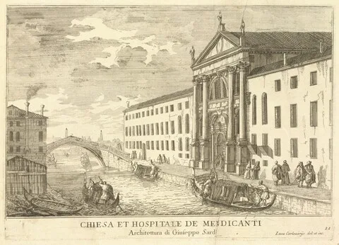 Luca Carlevarijs, Chiesa et Hospitale de Mendicanti (plate 35)