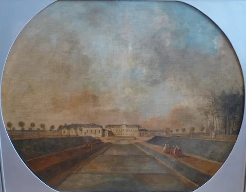 Jean-Pierre Houël, View of the Castle of Chanteloup from the Waterfall