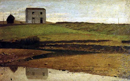 Giuseppe Abbati, House at the River