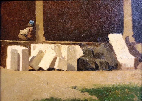 Giuseppe Abbati, The Cloister of Santa Croce
