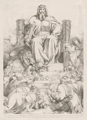 Luigi Sabatelli, Et ecce sedes posita erat in coelo... (God the Son in Majesty on the Throne Surrounded by the Four Creatures and Worshipped by the Twenty-four Elders)