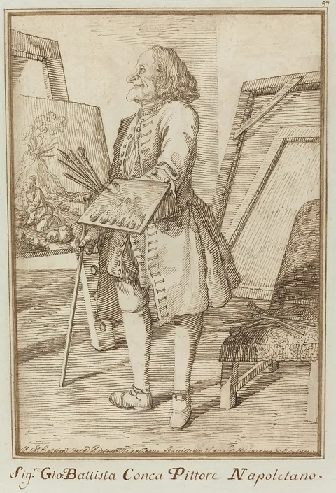 Pier Leone Ghezzi, Signore Sebastiano Conca, Pittore Napoletano (Signore Sebastiano Conca, Neapolitan Painter)