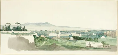 Carlo Labruzzo, A View from the Palatine Hill, Rome, the Alban Hills in the Distance