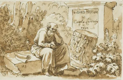Carlo Labruzzo, Sketch for Frontispiece to Figure Originali