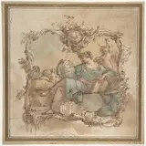 Mauro Gandolfi, Vignette with an Allegorical Figure of Astronomy