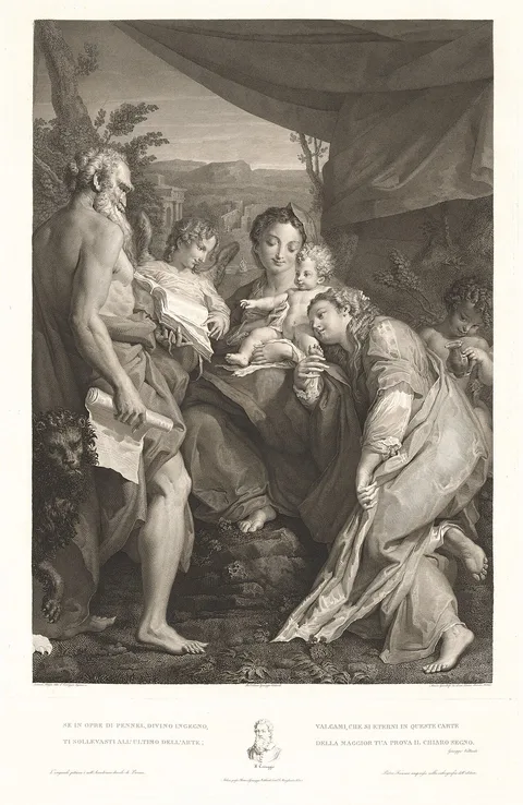 Mauro Gandolfi, Virgin and Child with Saints Jerome and Catherine and an Angel