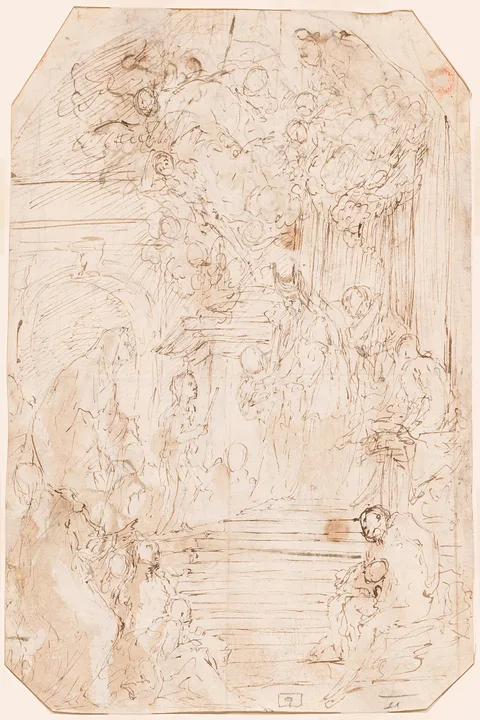 Antonio Zanchi, Presentation of the Virgin in the Temple [verso]