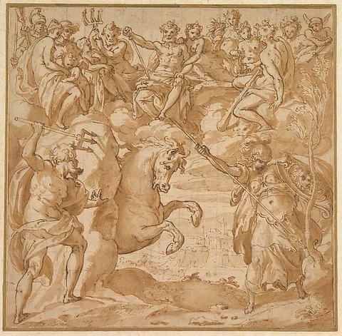 Cesare Nebbia, The Contest Between Athena and Poseidon for the Possession of Athens