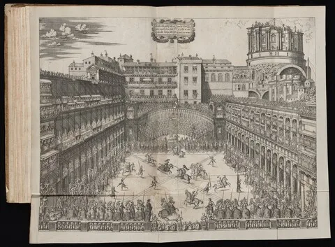 Antonio Lafreri, Monstra della Giostra [A Tournament in the Cortile Belvedere]