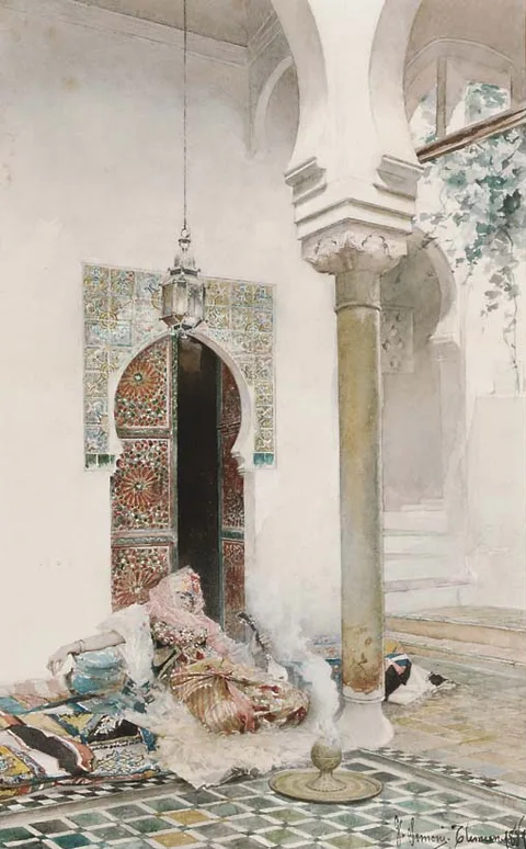 Gustavo Simoni, A woman of the harem, Tlemcen