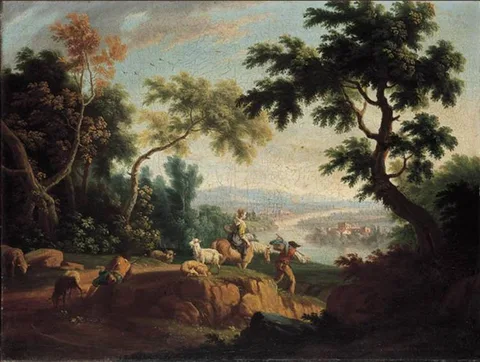Vittorio Amedeo Cignaroli, Landscape with Travellers