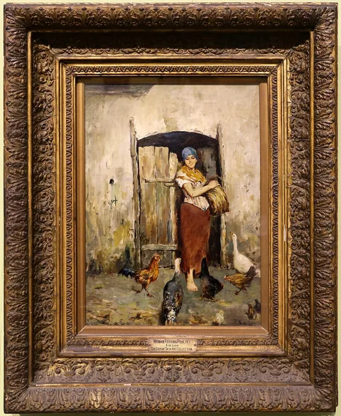 Arnaldo De Lisio, Woman feeding poultry