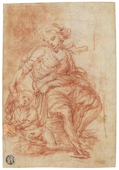 Giovanni Bilivert, Seated Mother and Child