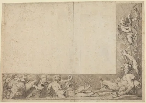 Cornelis Schut, River God with Putti