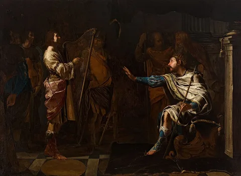 Bernardo Cavallino, David Playing Harp to Saul