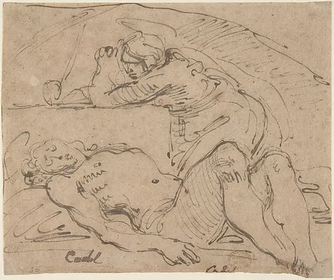 Giuseppe Cades, The Dead Christ Mourned by Saint Mary Magdalen (recto); The Holy Family with an Attendant (verso)