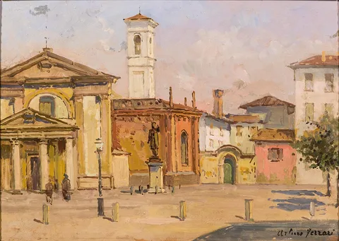 Arturo Ferrari, Piazza Borromeo, Mailand