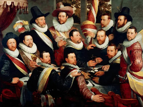 Cornelis van Haarlem, Banquet of the Officers of both companies of the Haarlem Militia