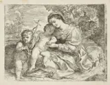 Andrea Camassei, Heilige Familie met de jonge Johannes de Doper