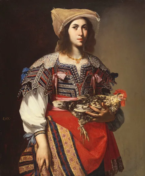 Massimo Stanzione, Woman in Neapolitan Costume