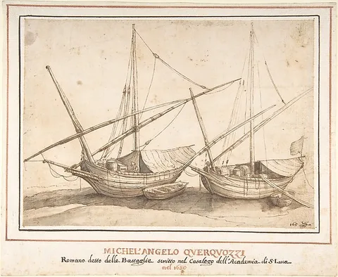 Michelangelo Cerquozzi, Four Boats