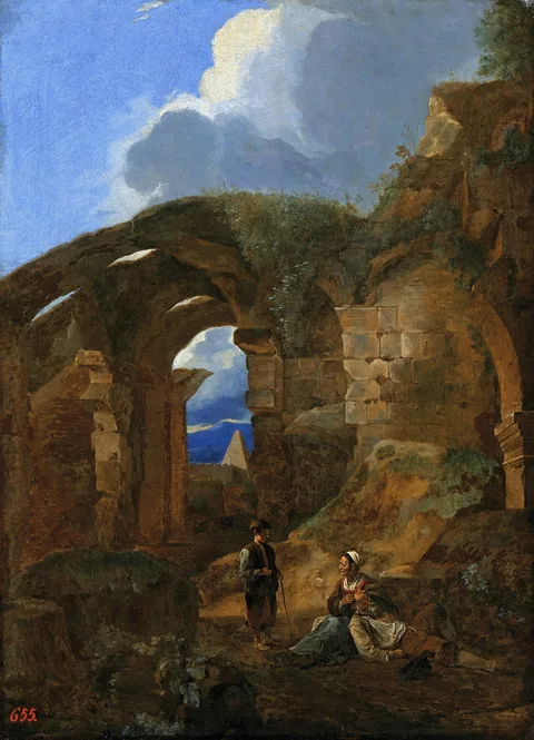 Michelangelo Cerquozzi, Rest of vagabonds in the ruins of the Colosseum.