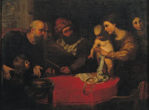Orazio de Ferrari, The Child Moses Throws down Pharaoh's Crown