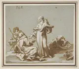 Paolo Gerolamo Piola, Scene with Four Figures of Monks Discoursing
