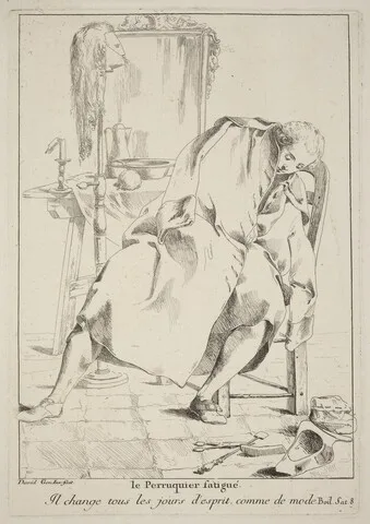Giovanni David, Le Perruquier fatigué (The Tired Wigmaker)