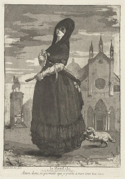 Giovanni David, Le Zendale (Woman in a Hood, or the Woman Returning from Church)